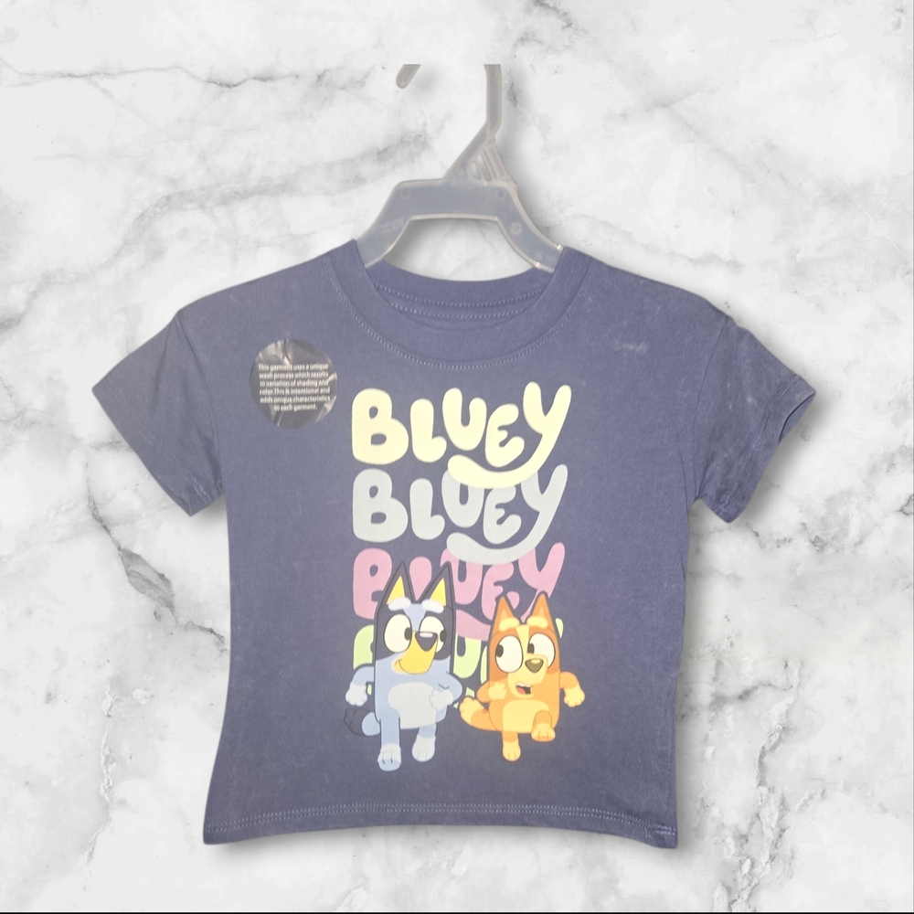 New Bluey Kids Graphic Tee - Medium Blue‎ 12 mo